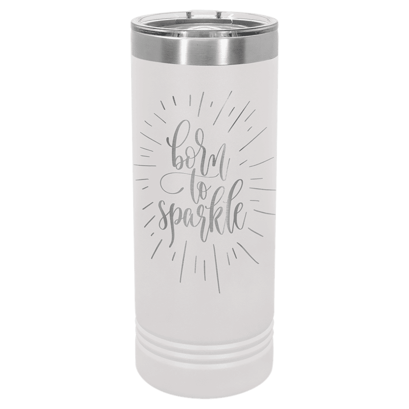 White 22 oz. Polar Camel Skinny Tumbler with Slider Lid White 22 oz. Polar Camel Skinny Tumbler with Slider Lid