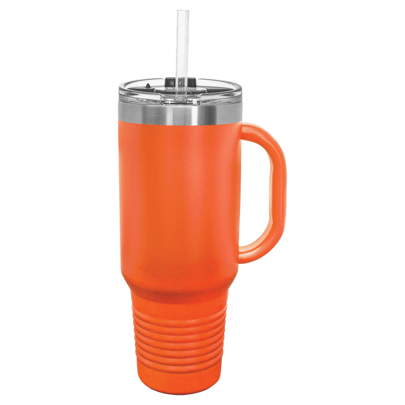 Orange Polar Camel 40 oz. Travel Mug with Straw and Snap Lid Orange Polar Camel 40 oz. Travel Mug with Straw and Snap Lid